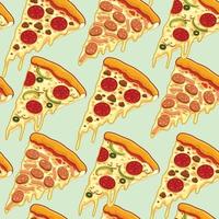 Seamless Pizza Pattern vector