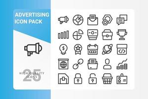 Advertising icon pack for your web site design, logo, app, UI vector