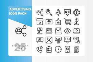 Advertising icon pack for your web site design, logo, app, UI vector