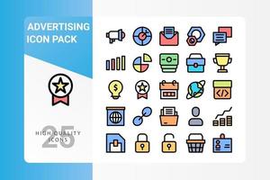 paquete de iconos publicitarios para el diseño de su sitio web, logotipo, aplicación, ui vector