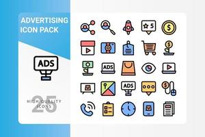 paquete de iconos publicitarios para el diseño de su sitio web, logotipo, aplicación, ui vector