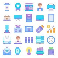 paquete de iconos de espacio de trabajo vector