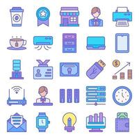 paquete de iconos de espacio de trabajo vector