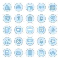 paquete de iconos de espacio de trabajo vector