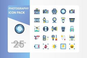 Photography icon pack for your web site design, logo, app, UI vector