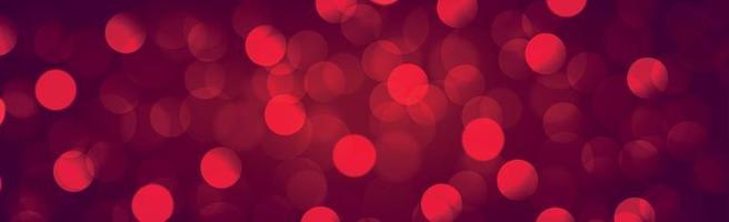 Multicolored blurry bokeh on a red background - Panorama vector