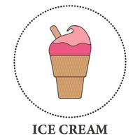 Realistic ice cream in a cup on a white background - Vector