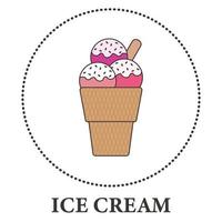 Realistic ice cream in a cup on a white background - Vector