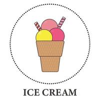 Realistic ice cream in a cup on a white background - Vector