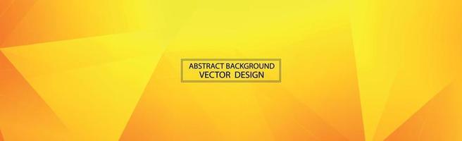 Yellow - Orange Panoramic Background with Triangles - Vector