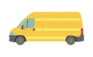 Large yellow van on a white background - Vector