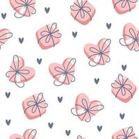 Seamless valentines day pattern with boxes of chocolates vector