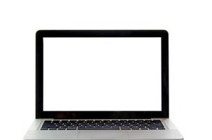 Blank laptop on a white background