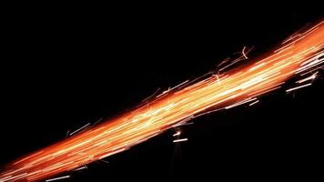 Sparkler Burning Flames on a Dark Background video