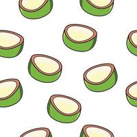 Coconut Seamless Pattern vector