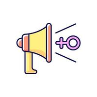 Feminist advocacy RGB color icon vector