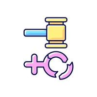 icono de color misogyny rgb vector