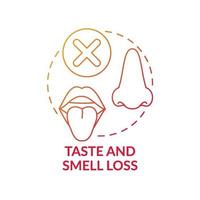 Taste and smell loss concept icon