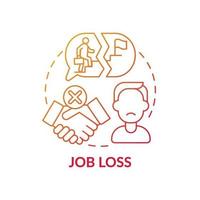 Job loss concept icon vector