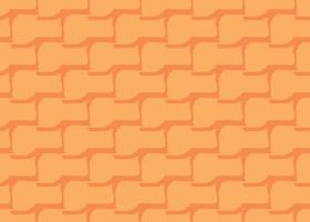 Hand drawn, orange color shapes seamless pattern vector