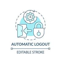 Automatic logout concept icon vector