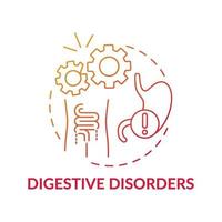 Digestive disorders concept icon vector