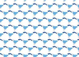 Hand drawn, blue, grey, white shapes seamless pattern vector