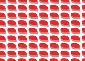 Hand drawn, red, white 3d shapes seamless pattern vector