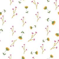 Vector garden flower seamless repeat pattern design background. Perfect for modern wallpaper, fabric,  scrapbook, and wrapping projects.