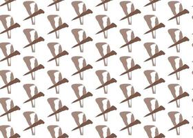 Hand drawn, brown, white color shapes seamless pattern vector