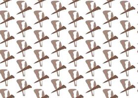 Hand drawn, brown, white color shapes seamless pattern vector