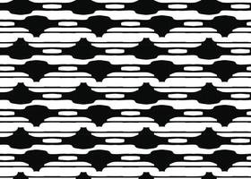 Hand drawn, black shapes seamless pattern vector