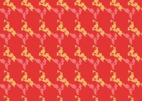 Hand drawn, red, yellow color seamless pattern vector