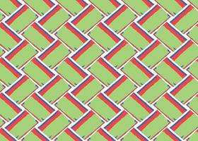 Hand drawn, green, blue, red, white zig zag seamless pattern vector