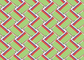 Hand drawn, green, blue, red, white zig zag seamless pattern vector