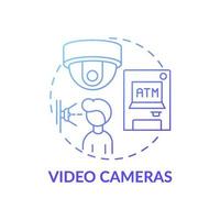 Video cameras concept icon vector