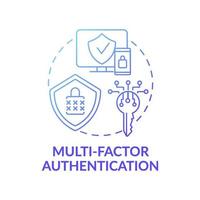 icono del concepto de autenticación multifactor vector