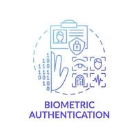 Biometric authentication concept icon vector