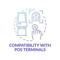 Compatibility with pos terminals concept icon
