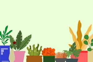 vector de fondo de plantas decorativas