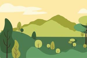 Mountain View Background Vector