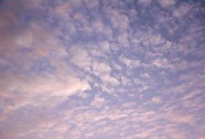 Pink sunset clouds photo
