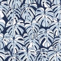 Monstera Leaf Seamless Pattern vector