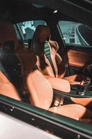 2018--Empty BMW m5 vehicle interior during daytime photo