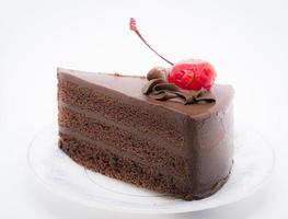 Chocalate cake with cherry on top
