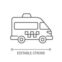 Shuttle bus linear icon vector