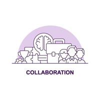 Collaboration creative UI concept icon vector