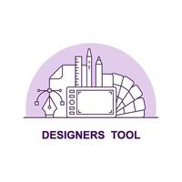 Designer tools creative UI concept icon vector