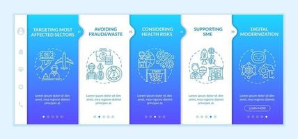 Financial support onboarding vector template