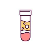 Blood sample RGB color icon vector